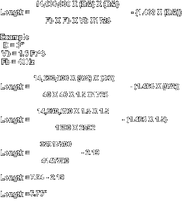 Vent calculation formula