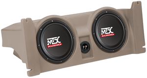 Picture of Jeep Wrangler TJ Loaded Dual 10 inch 4Ω 400W RMS 4 Ohm Vehicle Specific Custom Subwoofer Enclosure 