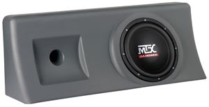 Picture of Chevrolet Silverado Crew Cab Loaded 10 inch 200W RMS Vehicle Specific Custom Subwoofer Enclosure 