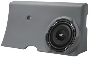 Picture of Ford F-250/F-350 Super Crew Amplified 10 inch 200W RMS Vehicle Specific Custom Subwoofer Enclosure 