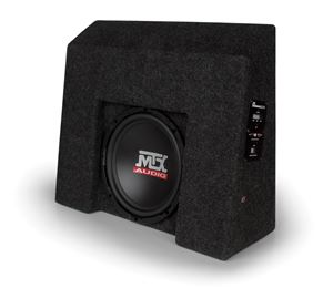Picture of Chevrolet Silverado / GMC Sierra Crew Cab Amplified 10 inch 250W RMS Vehicle Specific Custom Subwoofer Enclosure 