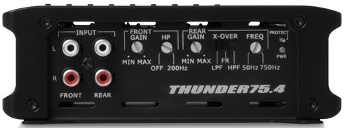 THUNDER75.4 4-Channel Full Range Car Audio Amplifier Controls