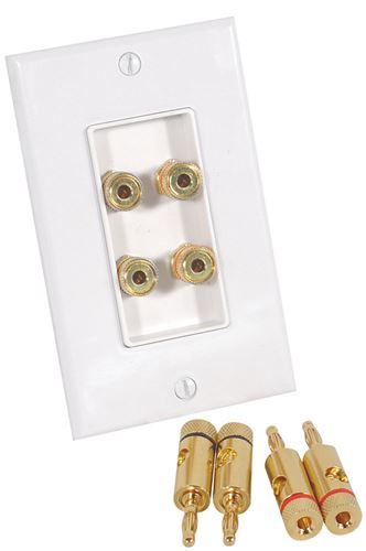 Picture of Musica BP-4A 2 Pair Dual Binding Post Wall Plate