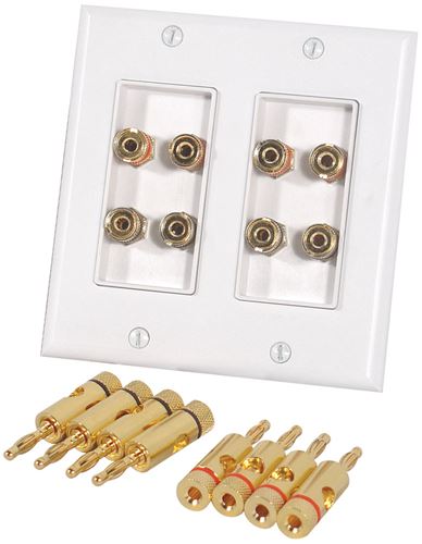 Picture of Musica BP-8A 4 Pair Dual Binding Post Wall Plate