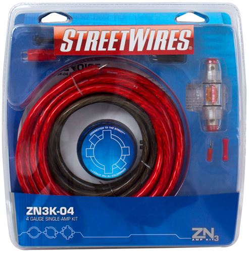 Picture of MTX StreetWires ZN3K-04 4 AWG Amplifier Kit