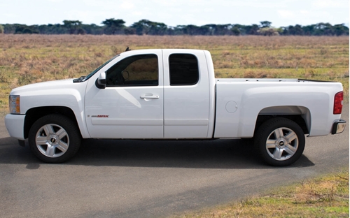 Picture of Chevrolet Silverado Extended Cab Amplified 10 inch 200W RMS Vehicle Specific Custom Subwoofer Enclosure 