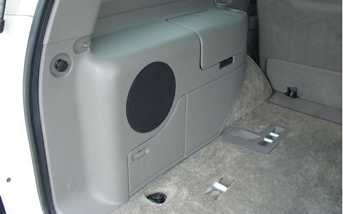 Picture of Fits 2002-2006 - Amplified 10 inch 200W RMS Vehicle Specific Custom Subwoofer Enclosure 