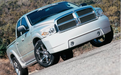 Picture of Dodge Ram Quad and Crew Cab Amplified Dual 10 inch 200W RMS Vehicle Specific Custom Subwoofer Enclosure 