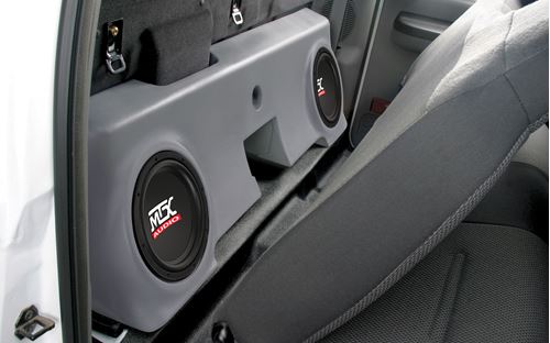 Picture of Ford F-250 Regular Cab Loaded Dual 10 inch 400W RMS 4 Ohm Vehicle Specific Custom Subwoofer Enclosure 