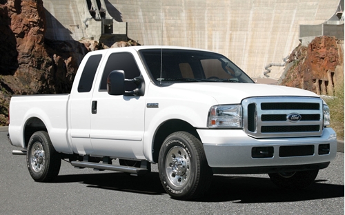 Picture of Ford F-250 Super Cab Amplified Dual 10 inch 200W RMS Vehicle Specific Custom Subwoofer Enclosure 