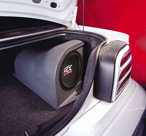 Picture of Ford Mustang Amplified 10 inch 200W RMS Vehicle Specific Custom Subwoofer Enclosure 