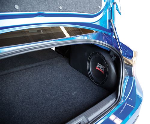 Picture of Scion FRS/Subaru BRZ Amplified 10 inch 200W RMS Vehicle Specific Custom Subwoofer Enclosure 