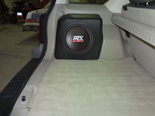 Picture of Ford Escape Loaded 10 inch 200W RMS 4 Ohm Vehicle Specific Custom Subwoofer Enclosure
