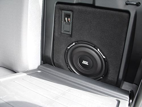 Picture of Toyota Tacoma Double Cab Amplified 10 inch 200W RMS Vehicle Specific Custom Subwoofer Enclosure 