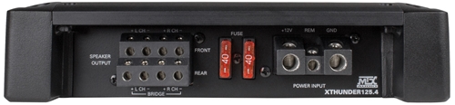 XTHUNDER125.4 4-Channel Car Audio Full Range Amplifier Connections