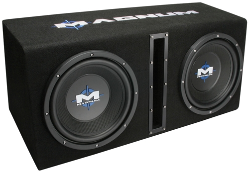 Picture of Magnum MB210SPPKG Dual 10 inch 400W RMS Vented Enclosure with Amplifier and Wire