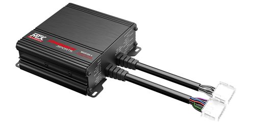 MUD100.4 All-Weather 4-Channel Amplifier Front Angle
