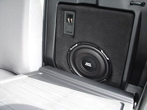 Picture of Toyota Tacoma Double Cab Loaded 10 inch 300W RMS 4 Ohm Vehicle Specific Custom Subwoofer Enclosure 