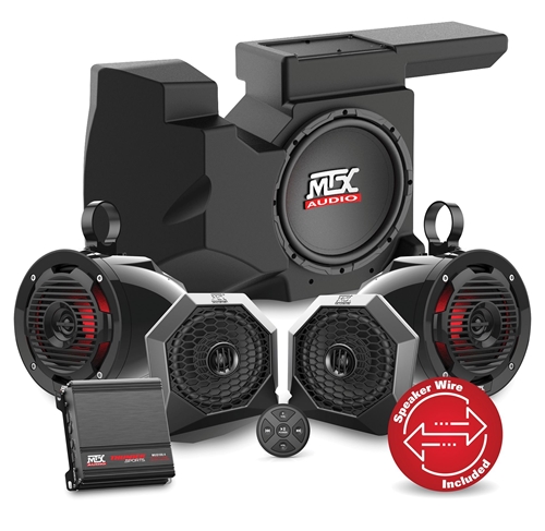 Picture of Polaris RZR Bluetooth Enabled Four Speaker, Dual Amplifier, and Single Subwoofer Audio System