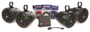 Picture of Universal Audio Package with Amplifier and 4 Roll Cage Speakers - For Polaris