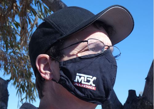 MTX Branded Face Mask In Use