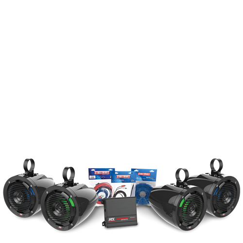 Picture of Universal Audio Package with Amplifier and 4 Roll Cage Speakers