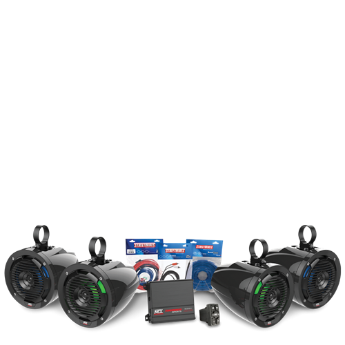 Picture of Universal Bluetooth Switch Audio Package with Amplifier and 4 Roll Cage Speakers