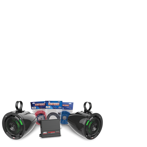 Picture of Amplifier and 2 Roll Cage Speaker Package Addition