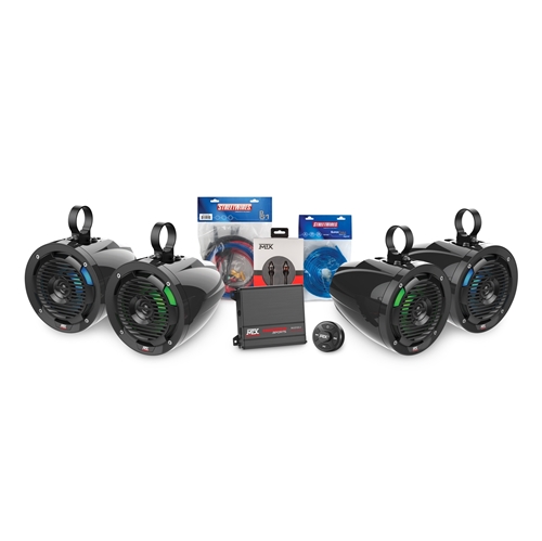 Picture of Universal Bluetooth Audio Package with Amplifier and 4 Roll Cage Speakersw