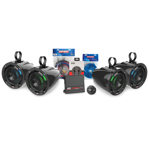 Picture of Universal Bluetooth Audio Package with Amplifier and 4 Roll Cage Speakersw