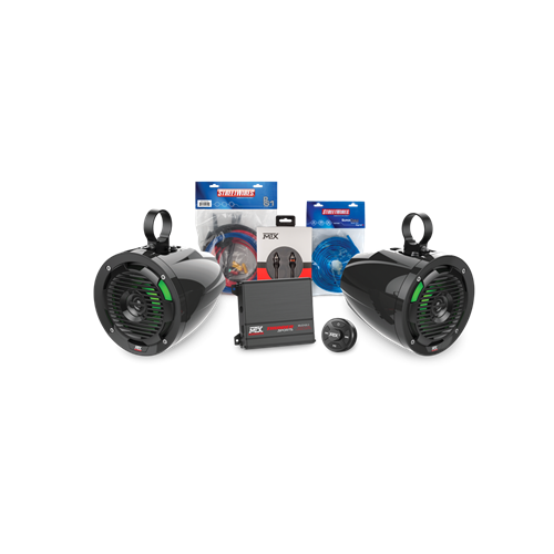 Picture of Universal Bluetooth Audio Package with Amplifier and 2 Roll Cage Speakers