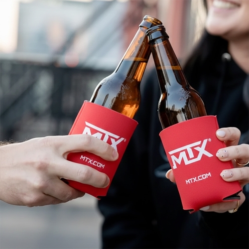 MTX logo coozie