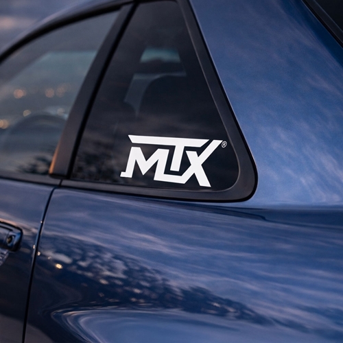Picture of MTX White Logo Sticker - 8 Inch