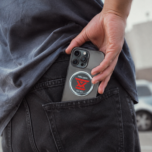 MTX Gray Color Circle Phone Case Sticker
