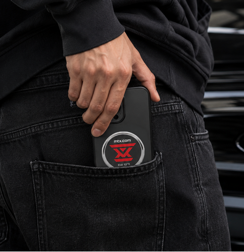 MTX Carbon Color Circle Phone Case Sticker