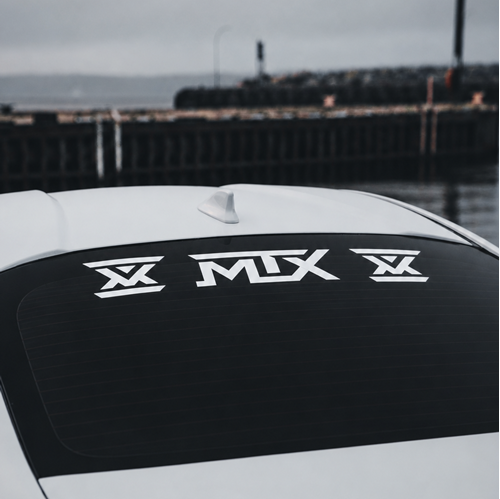 MTX White Windshield Decal