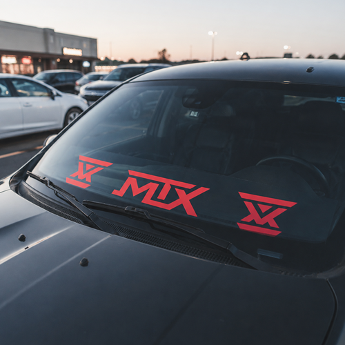 MTX Red Windshield Decal